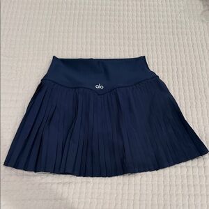 ALO Yoga Dark Blue Pleated Mini Skirt